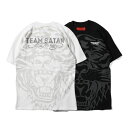 TEAM SATAN SKATEBOARDING ~ ED HARDY `[T^ XP[g{[fBO ~ Gh n[fB TIGER TEE TVc TSED002-1 