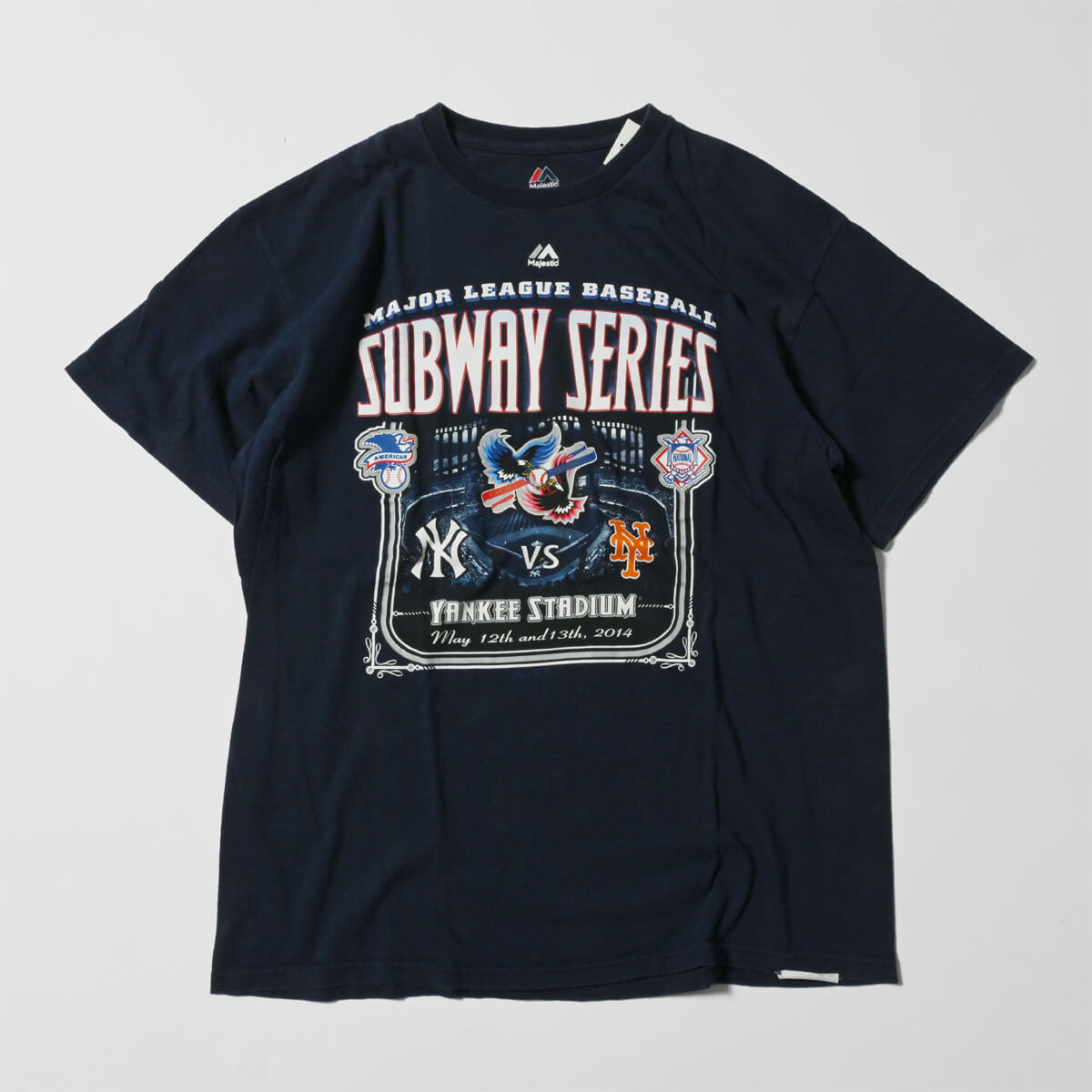 MAJESTIC マジェスティック 2014 SUBWAY SERIES TEE 半袖Tシャツ NAVY  