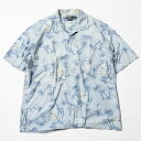 POLO RALPH LAUREN ポロラルフローレン CLAYTON OPEN COLLAR SHIRT 半袖 開襟シャツ BLUE 