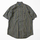 POLO RALPH LAUREN |t[ S/S CHECK SHIRTS Vc NAVY~YELLOW yMTCYz yÁz