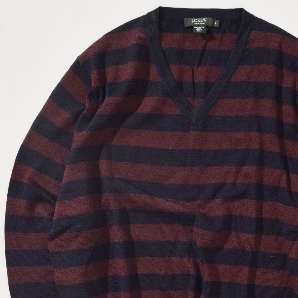 ジェイクルー J.CREW Border Sweater ボーダーセーター NVY ネイビー M  メンズ ブランド 古着 US 買い付け