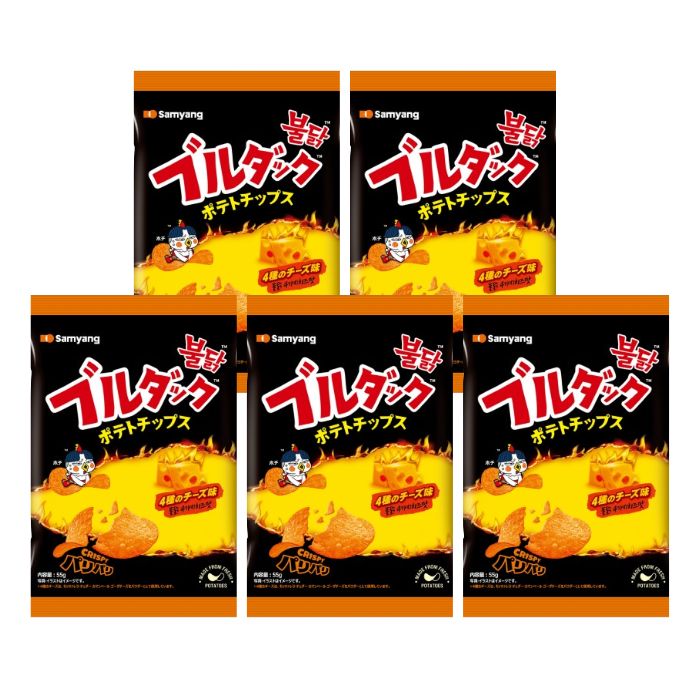 【5袋セット】ブルダックポテトチップ チーズ おやつ スナック 韓国お菓子 韓国食品