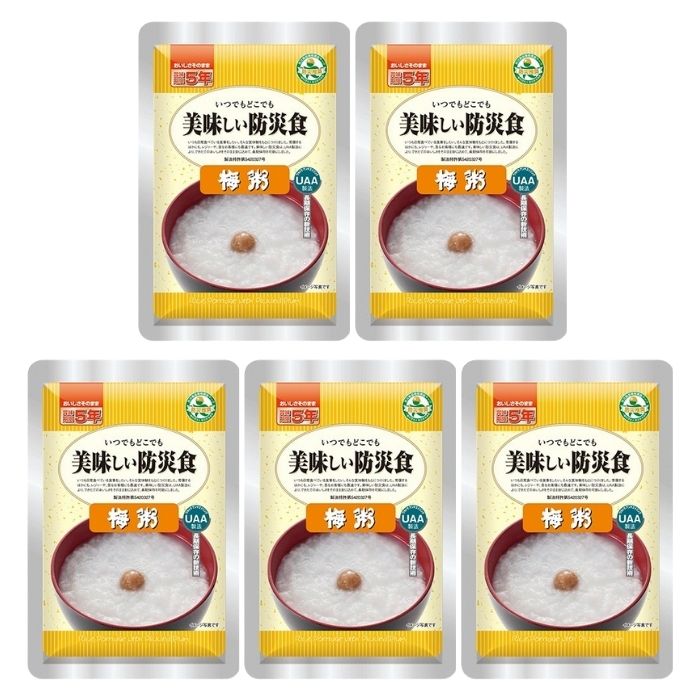 Rakuten - 【5個セット】アルファフーズ UAA食品 梅粥 230g 美味しい防災食 非常食 介護食 惣菜 パウチ袋 防災食 レトルト 保存食 備蓄食料 防災グッズ