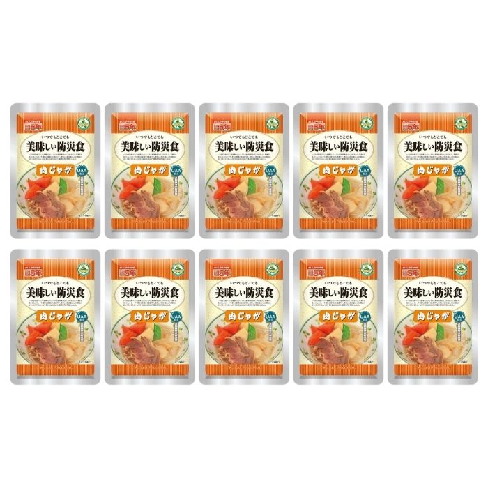 乐天商城 - 【10個セット】アルファフーズ UAA食品 肉じゃが 130g 美味しい防災食 非常食 介護食 惣菜 パウチ袋 防災食 レトルト 保存食 備蓄食料 防災グッズ