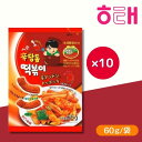 【10袋セット】ヘテ 辛ダンドントッポキスナック 65g 甘ピリ辛味 おやつ スナック 韓国お菓子 韓国食品 ピリ辛 トッポギ おみやげ 韓国