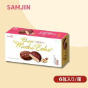 サムジン もちチョコパイ 186g (31g x 6P) 餅 チョコパイ ピ−ナッツ味 韓国お菓子 韓国食品 チョコレート パイ お菓子