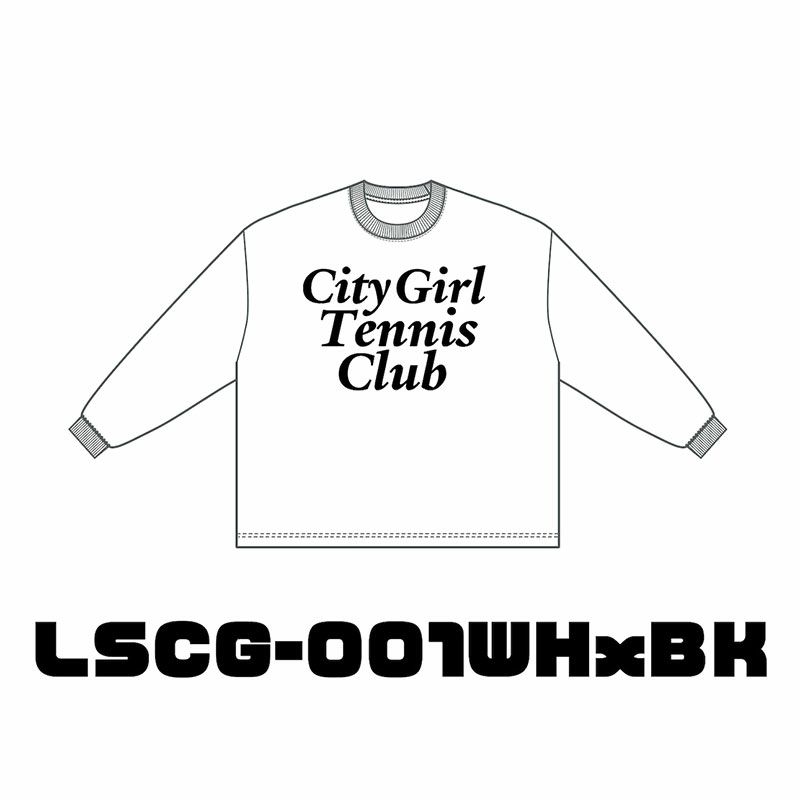 【TUTC】 City Girl Tennis Club コットンロンT LSCG-001WHxBK