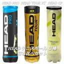 【限定30セット】 ヘッド(HEAD) 硬式テニスボール 最新3種打ち比べセット おまけ付き (PRO CP TOUR XT)