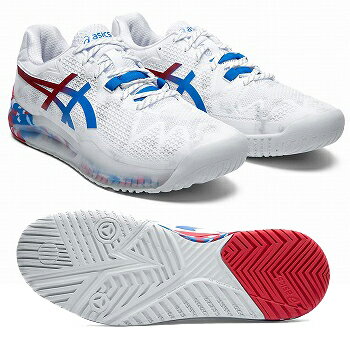 アシックス(asics) テニスシューズ ゲルレゾリューション 8 MEN L.E. (GEL-RESOLUTION 8 OC L.E.)(オールコート＆カーペットコート)(1041A111-100)(2020.2発売)【ランク：ゴールド】