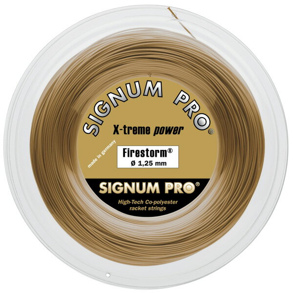 シグナムプロ(SIGNUM PRO) テニスストリング ファイヤーストーム (Firestorm) 200mロール (ポリエステル)