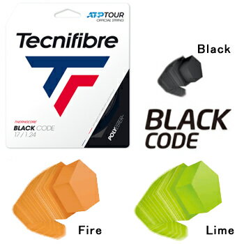 テクニファイバー(Tecnifibre) 硬式テニスストリング BLACK CODE (ブラックコード) 1.18mm/1.24mm/1.28mm (ポリエステル)