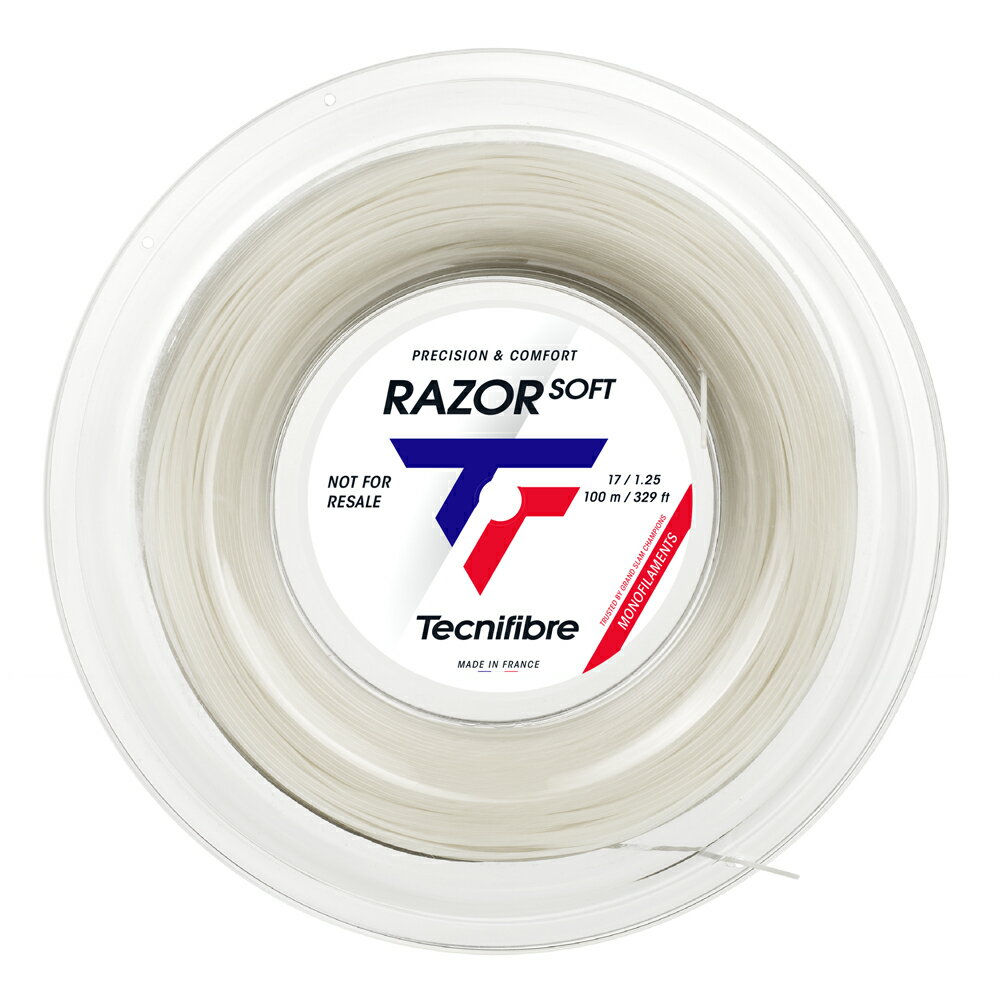 Strings - テクニファイバー(Tecnifibre) 硬式テニスストリング RAZOR SOFT (レーザーソフト) 1.20mm/1.25mm/1.30mm 200mロール (ポリエステル)