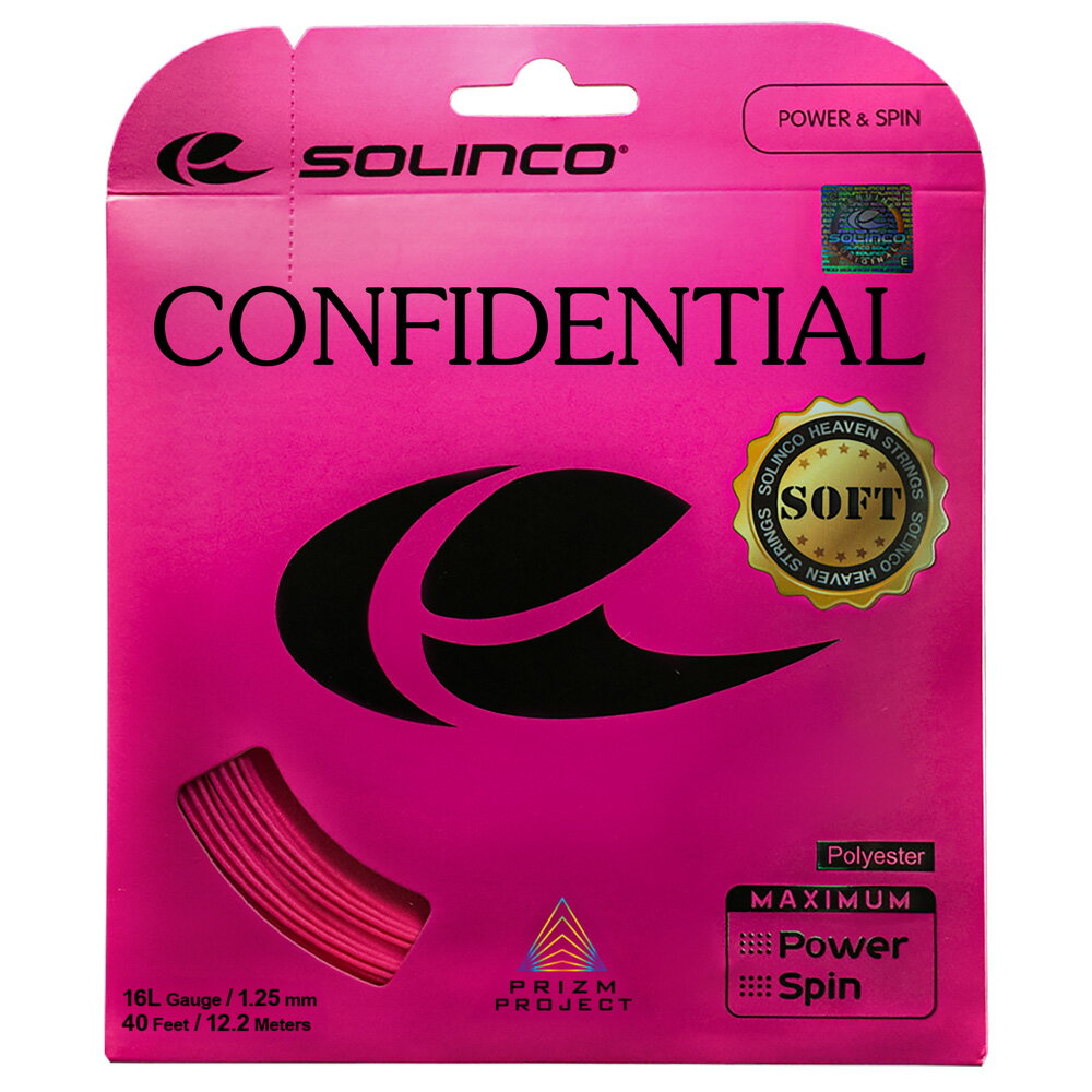 乐天商城 - ソリンコ(SOLINCO) 硬式テニスストリング コンフィデンシャルソフト(CONFIDENTIAL SOFT)[ポリエステル] KSC791