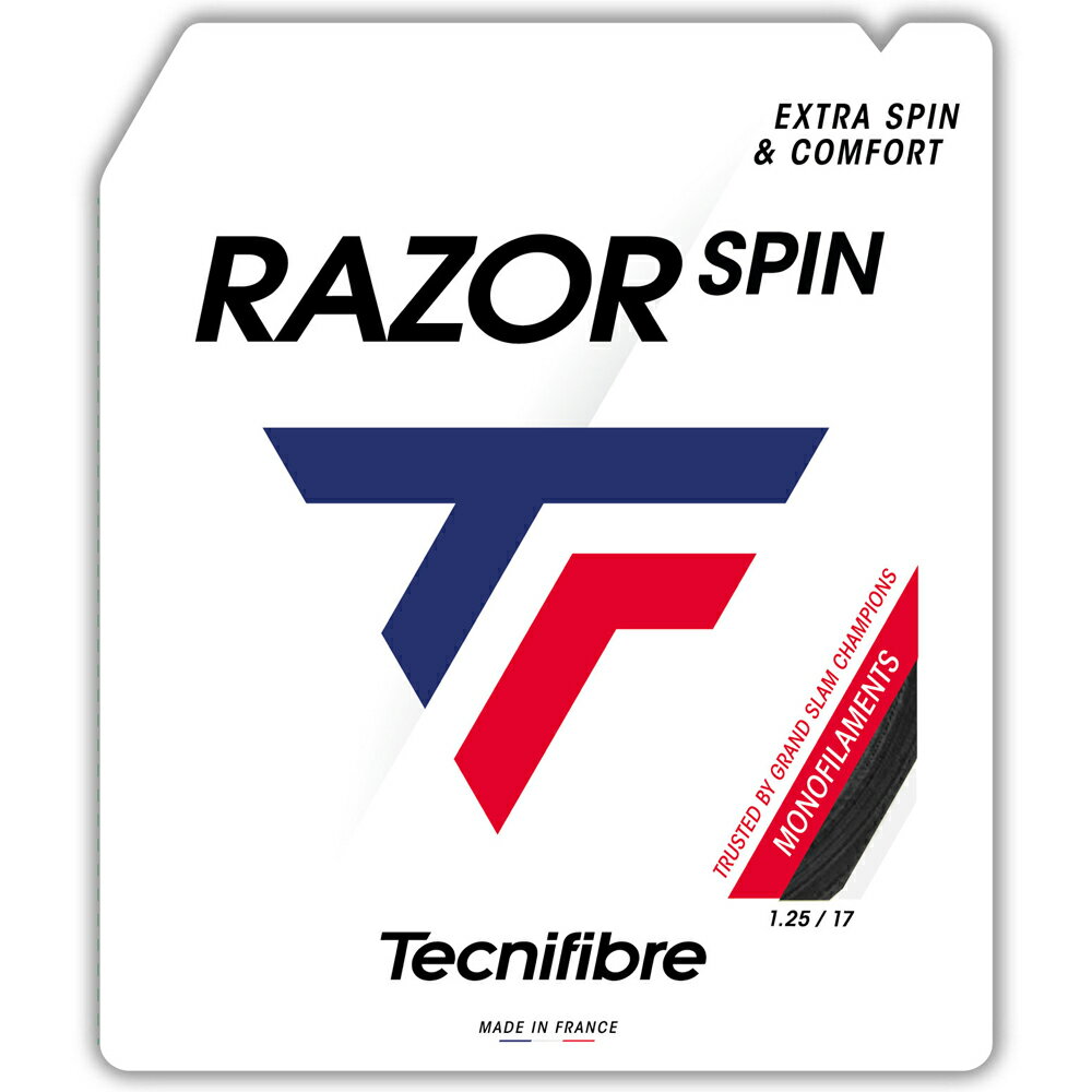 Rakuten - 【予約品】テクニファイバー(Tecnifibre) 硬式テニスストリング RAZOR SPIN (レーザースピン) 1.15mm/1.20mm/1.25mm/1.30mm (ポリエステル)