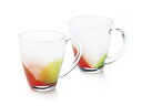 【胡蝶 ペア マグ 2Pセット】手作りグラス ガラス食器 ガラス グラス マグ コップ アイスコーヒー アイスティー お酒 お茶 デザート カフェ 喫茶店 かわ...
