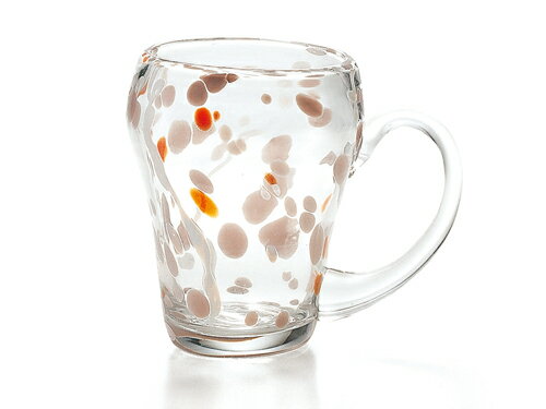 『珊瑚　マグカップ　1P（赤）』ガラス食器　ガラス　グラス　マグ　コップ　ピンクお酒　デザート　かわいい　おしゃれ