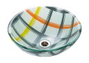 アクア『クロス ミニ』φ310mm ガラス洗面ボウル ガラス手洗い鉢 手洗い器 ガラス洗面ボール 洗面シンク washbasin ガーデンパン トイレ 洗面 お...