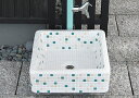 洗面ボウル タイル『オリジン スクエア ブルー 39×39cm 』 モザイクタイル 洗面ボウル 磁器 陶器 四角 正方形 置き型 埋め込み 玄関 トイレ 洗面台...