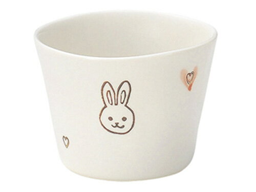乐天商城 - 【うさぎちゃん ミニコップ】ミニカップ カップ コップ 小鉢 陶器 食器 美濃焼 子供用食器 キッズ食器 小さめカップ アイス ヨーグルト お茶 スープ そば猪口 茶碗蒸し ウサギ かわいい ナチュラル アニマル柄 ギフト センスいいプレゼント 出産祝い