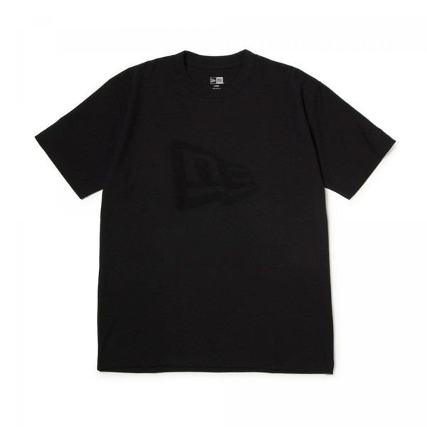 ニューエラ NEW ERA 半袖 コットン Tシャツ Pile Logo フラッグロゴ ブラック レギュラーフィット 14410088