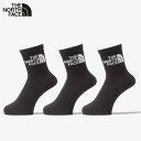 ザ・ノース・フェイス THE NORTH FACE TNF ジャカード ロゴ 3P クルー ユニセックス NN82411-KW ソックス 靴下