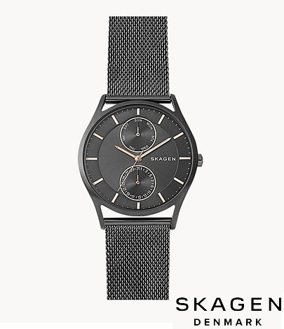 スカーゲン SKAGEN 腕時計 Holst Chronograph マルチファンクション チャコールスチールメッシュウォッチ SKW6180 メンズ アナログ 北欧 正規品