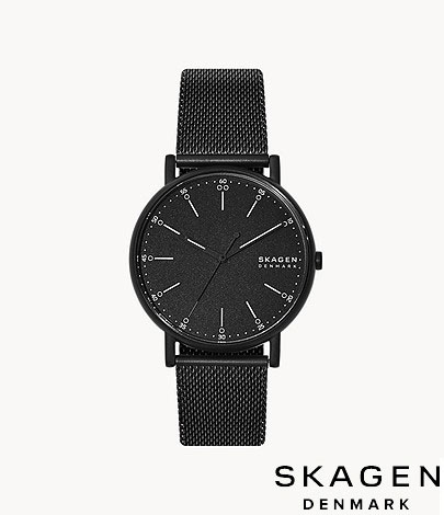 スカーゲン SKAGEN 腕時計 SIGNATUR 三針 ミッドナイトスチールメッシュウォッチ SKW6579 アナログ メンズ 北欧 正規品 ラフィートスポーツ