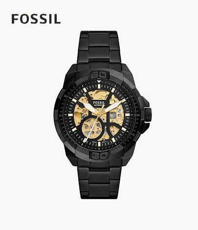 フォッシル 腕時計（メンズ） フォッシル FOSSIL 腕時計 BRONSON オートマティック ブラック ステンレススチールウォッチ ME3217 メンズ 自動巻き 正規品