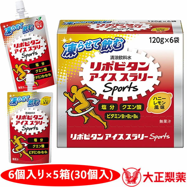 リポビタン アイススラリー 120g×30袋入り 6個入×5箱 大正製薬 ハニーレモン風味 06419 りんご風味 06238 スポーツドリンク クエン酸