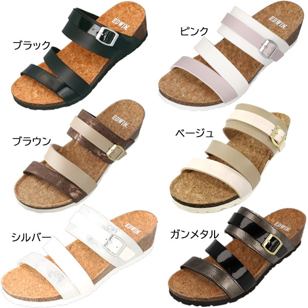 EDWIN エドウイン サンダルシューズ EW6012 レディース コンフォートサンダル ダイ...