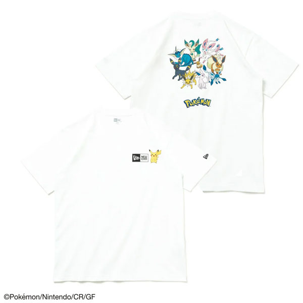 ニューエラ（NEW ERA） 半袖 コットン Tシャツ Pokémon ポケモン ピカチュウ イーブイフレンズ ホワイト レギュラーフィット 14124671