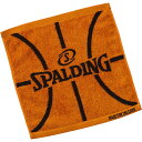 【最大2000円割引クーポン!枚数限定5/6 09:59まで】SPALDING スポルディング ジャカード スクエア タオル ボールモチーフ オレンジ バスケッ...