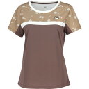 【最大2000円割引クーポン!枚数限定5/6 09:59まで】FILA フィラ テニス ゲームシャツ レディース VL2949-06A ラケット柄 バックホール...