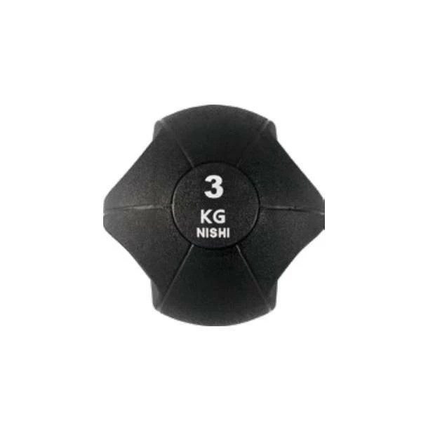 【最大2000円割引クーポン!枚数限定12/6 09:59まで】ニシスポーツ NISHI ダブルグリップメディシンボール 3.0kg 3833B013-960 トレーニング