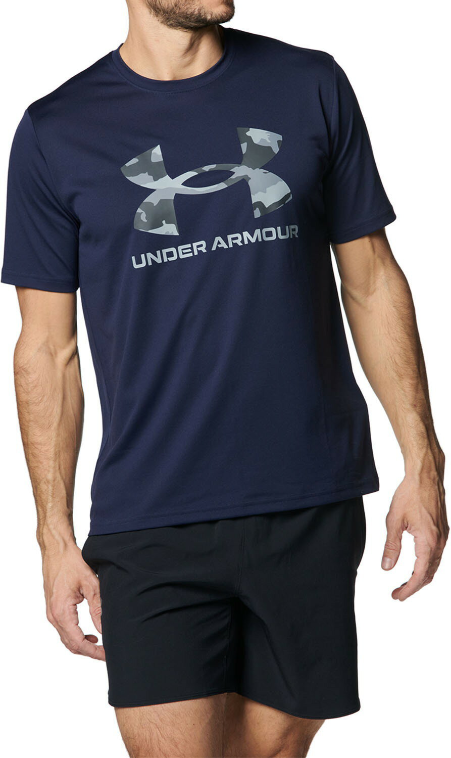 【最大2000円割引クーポン！枚数限定3/6 09:59まで】UNDER ARMOUR アンダーアーマー UA テック カモ ビッグロゴ ショートスリーブTシャツ Tシャツ メンズ 1384797-410