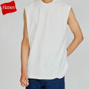 ヘインズ Hanes T-SHIRTS SHIRO スリーブレスTシャツ HM3B201-010 メンズ HM3-B201