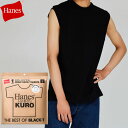 ヘインズ Hanes KURO スリーブレスTシャツ HM3B202-090 メンズ HM3-B202