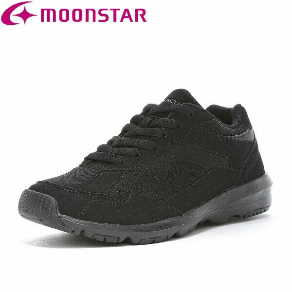 ムーンスター moonstar レディース ウォーキング スニーカー 幅広 4E 抗菌防臭 ファスナー付 足裏まく..