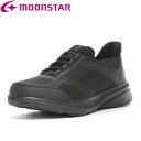 ムーンスター moonstar レディース ウォーキング スニーカー 幅広 4E 抗菌防臭 脱ぎ履きラクラク 足裏まくら SPLT AML116 ブラック