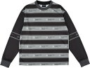 Spazio スパッツィオ スパッチオ Jr.オーバーサイズ長袖ボーダープラシャツ フットサル 長袖Tシャツ GE1016-02 ジュニア