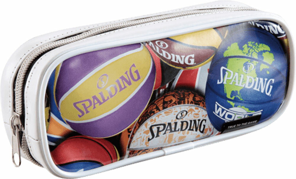 SPALDING スポルディング SPALDING プリントペンケース ホワイト バスケット SPF130W