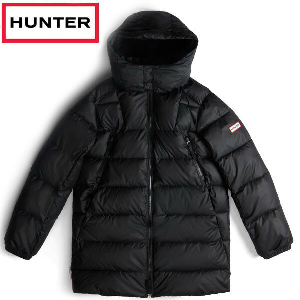 n^[ HUNTER MENS INTREPID LONG PUFFER COAT R[g AE^[ Y MRO1513RTN-BLK