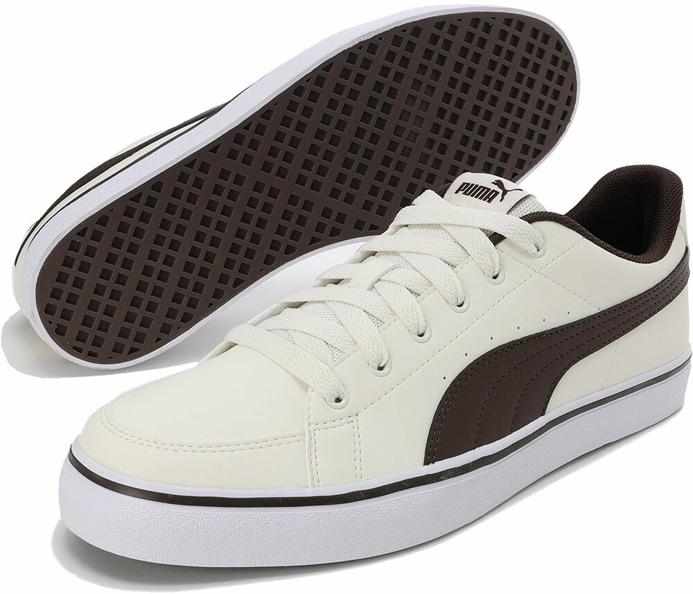 【最大2000円割引クーポン!枚数限定12/6 09:59まで】PUMA プーマ プーマ V コート バルク ウィスパー ホワイト マルチスポーツ シューズ 3...