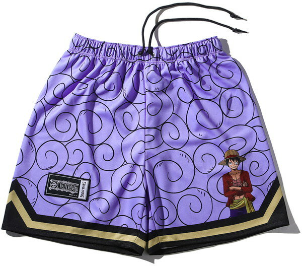 【最大2000円割引クーポン!枚数限定11/6 09:59まで】SPALDING スポルディング ジュニア ジャージーショーツ ONE PIECE ワンピース ゴムゴムの実 バスケットボール プラクティスパンツJ SJP25163P-9000