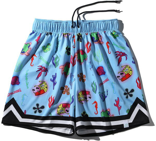 SPALDING スポルディング ジャージーショーツ スポンジボブ アンダーザシー バスケットボール プラクテ..