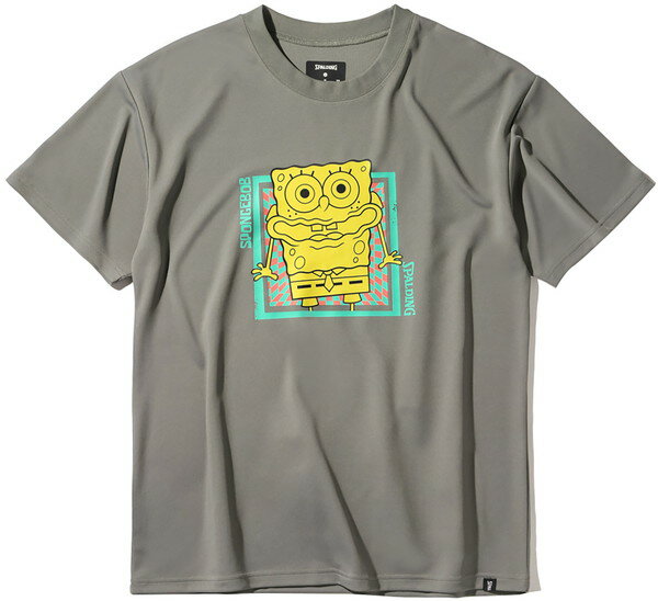 【最大2000円割引クーポン！枚数限定11/6 09:59まで】SPALDING スポルディング Tシャツ スポンジ・ボブ チェッカーフラッグ バスケットボール 半袖Tシャツ SMT25046S-8800