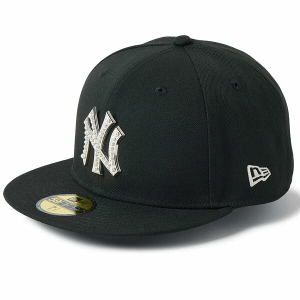 乐天商城 - ニューエラ NEW ERA 59FIFTY MLB パール バッジ Pearl Badge ニューヨーク ヤンキース ブラック 14745148 帽子 キャップ