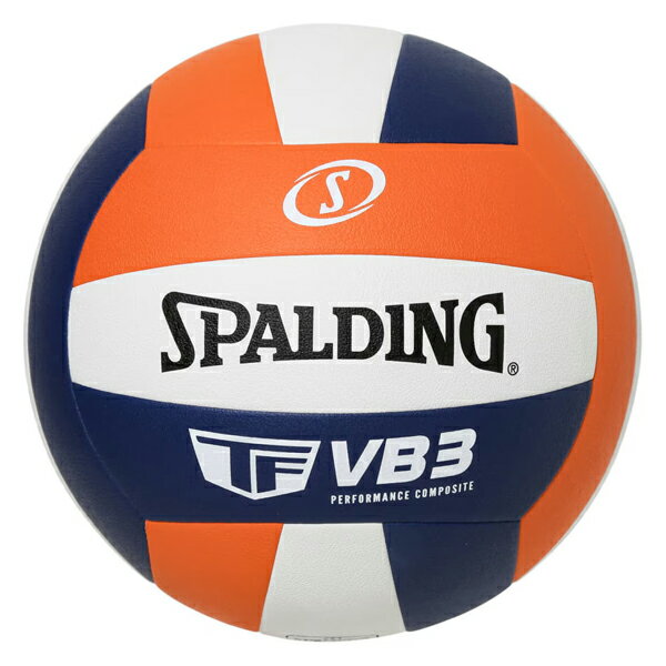 樂天商城 - SPALDING スポルディング VB3 72417J オレンジ×ホワイト×ネイビー 4号球 合成皮革 72-417J バレーボール