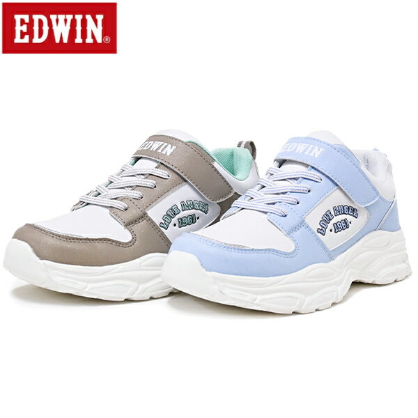 EDWIN エドウイン シューズ EDW-3678 防水スニーカー キッズ ジュニア