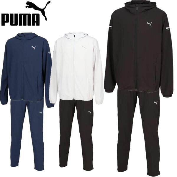 上下セット PUMA プーマ PUMA FLEX STRETCH ウーブン JKT ウェルネス ウインドシャツ ウインドパンツ メンズ 528197 528198(4)